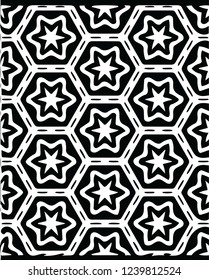 Modern repeating star tile graphic vector pattern decorative shape design for creative ideas