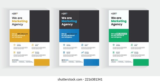 modern report business flyers poster template, Business Squares Background Flyer Template