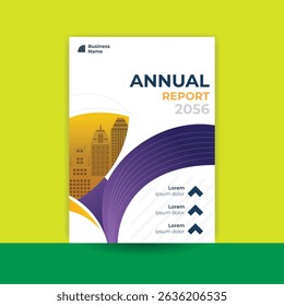 Modern report cover, annual report cover, business report, brochure template, flyer template design, cover a4