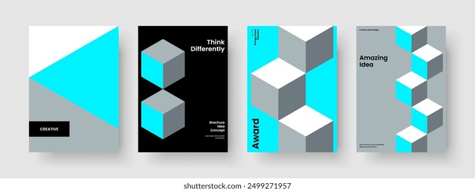 Modern Report Design. Creative Flyer Template. Geometric Business Presentation Layout. Banner. Book Cover. Background. Poster. Brochure. Notebook. Magazine. Brand Identity. Handbill. Catalog