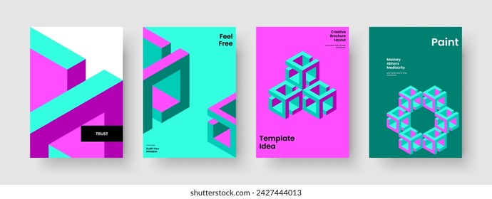 Diseño de informe moderno. Plantilla de póster creativo. Diseño de folleto geométrico. Presentación empresarial. Antecedentes. Portada del libro. Volante. Pancarta. Diario. Publicidad. Cuaderno. Catálogo. Revista