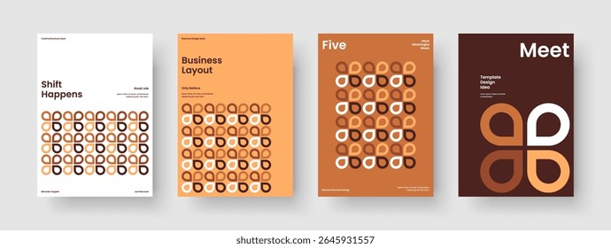 Modern Report Design. Geometric Flyer Template. Abstract Background Layout. Banner. Brochure. Book Cover. Business Presentation. Poster. Pamphlet. Magazine. Portfolio. Advertising. Brand Identity