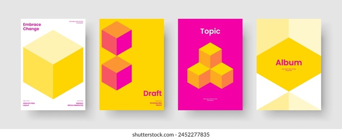 Modern Report Design. Isolated Brochure Layout. Creative Book Cover Template. Background. Flyer. Business Presentation. Poster. Banner. Advertising. Magazine. Handbill. Journal. Portfolio. Leaflet