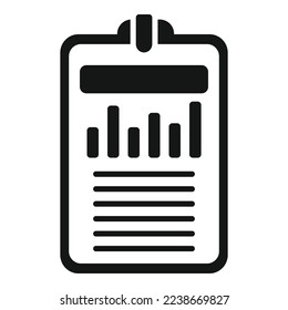Modern report icon simple vector. File market. Chart data