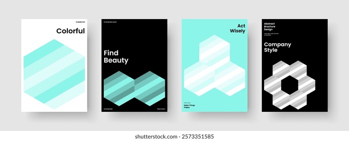 Modern Report Layout. Geometric Banner Design. Isolated Book Cover Template. Background. Flyer. Poster. Business Presentation. Brochure. Handbill. Notebook. Journal. Catalog. Leaflet. Portfolio