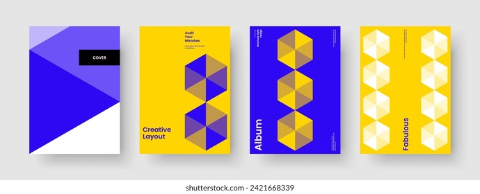 Modern Report Layout. Geometric Book Cover Template. Abstract Poster Design. Flyer. Banner. Brochure. Business Presentation. Background. Notebook. Advertising. Handbill. Brand Identity. Magazine