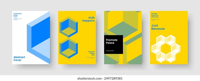 Modern Report Layout. Geometric Book Cover Template. Isolated Background Design. Banner. Poster. Brochure. Flyer. Business Presentation. Handbill. Advertising. Brand Identity. Journal. Leaflet