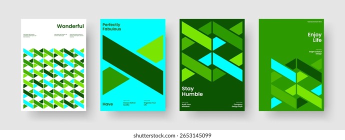 Modernes Berichtslayout. Geometrisches Buchdeckeldesign. Vorlage für abstrakte Broschüren. Flyer. Geschäftspräsentation. Banner. Poster. Hintergrund. Newsletter. Katalog. Packungsbeilage. Zeitschrift. Markenidentität