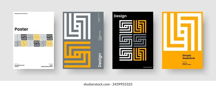 Modern Report Layout. Geometric Brochure Design. Isolated Book Cover Template. Flyer. Business Presentation. Background. Banner. Poster. Journal. Advertising. Notebook. Handbill. Magazine