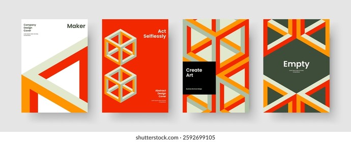 Modern Report Layout. Geometric Poster Template. Isolated Flyer Design. Book Cover. Brochure. Banner. Business Presentation. Background. Catalog. Journal. Magazine. Leaflet. Pamphlet. Portfolio