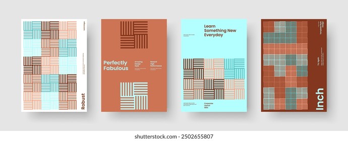 Modernes Berichtslayout. Isolierte Broschürenvorlage. Geometrisches Präsentationsdesign für Unternehmen. Hintergrund. Banner. Flyer. Buchumschlag. Poster. Markenidentität. Notebook. Zeitschrift. Newsletter. Werbung