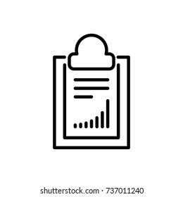 Modern report line icon. Premium pictogram isolated on a white background. Vector illustration. Stroke high quality symbol. Report icon in modern line style.