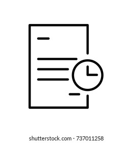 Modern report line icon. Premium pictogram isolated on a white background. Vector illustration. Stroke high quality symbol. Report icon in modern line style.