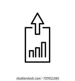 Modern report line icon. Premium pictogram isolated on a white background. Vector illustration. Stroke high quality symbol. Report icon in modern line style.