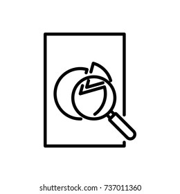Modern report line icon. Premium pictogram isolated on a white background. Vector illustration. Stroke high quality symbol. Report icon in modern line style.