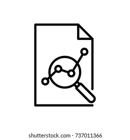 Modern report line icon. Premium pictogram isolated on a white background. Vector illustration. Stroke high quality symbol. Report icon in modern line style.