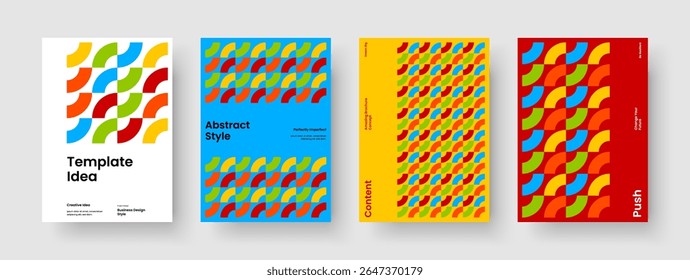 Modelo de Relatório Moderno. Layout de banner criativo. Projeto de fundo abstrato. Panfleto. Cartaz. Capa de Livro. Brochura. Apresentação de negócios. Panfleto. Notebook. Publicidade. Folheto informativo. Portfólio