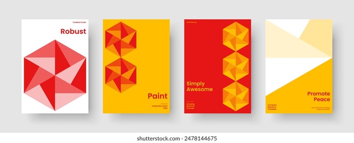 In: Modern Report Vorlage. Kreatives Design für Geschäftspräsentationen. Geometrisches Hintergrundlayout. Poster. Buchumschlag. Broschüre. Banner. Flyer. Portfolio. Broschüre. Brande Identität. Katalog. Merkblatt