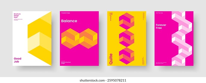Modern Report Template. Geometric Flyer Design. Isolated Banner Layout. Business Presentation. Book Cover. Poster. Brochure. Background. Magazine. Catalog. Portfolio. Handbill. Advertising. Journal