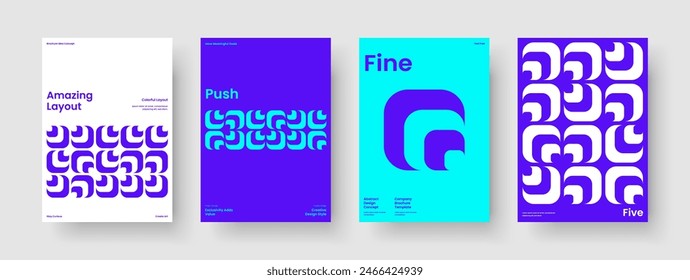 In: Modern Report Vorlage. Isoliertes Broschürendesign. In: Geometric Business Presentation Layout. Banner. Flyer. Poster. Hintergrund. Buchumschlag. Broschüre. Handzettel Notebook. Newsletter. Werbung