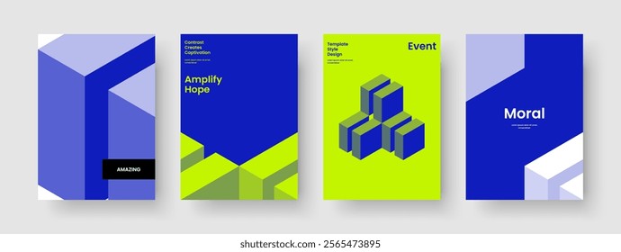 Modern Report Template. Isolated Business Presentation Layout. Geometric Background Design. Flyer. Book Cover. Poster. Banner. Brochure. Handbill. Journal. Leaflet. Magazine. Brand Identity