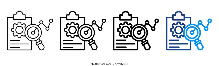 Conjunto de Coleção de Diferentes Contornos de Ícone de Pesquisa Moderno