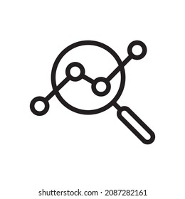 Modern research line icon. Finance monitoring outline icon. Symbol, logo illustration.