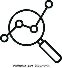 Icono de línea de investigación moderna. Pictograma premium aislado en un fondo blanco. Ilustración vectorial. Símbolo de alta calidad. Icono de investigación en estilo de línea moderna.