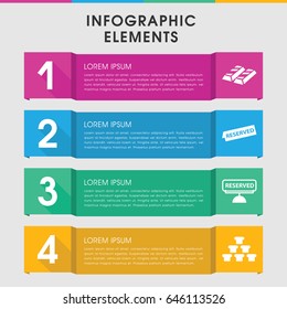Modern reserve infographic template. infographic design with reserve icons includes reserved. can be used for presentation, diagram, annual report, web design.