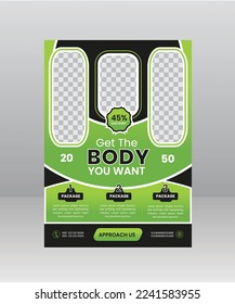 Modern Reshape Body Fitness Gym and Sports Flyer template