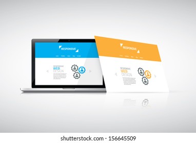 Modern responsive web design concept vector
