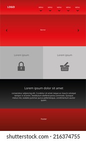 Modern responsive web design. Graphic template