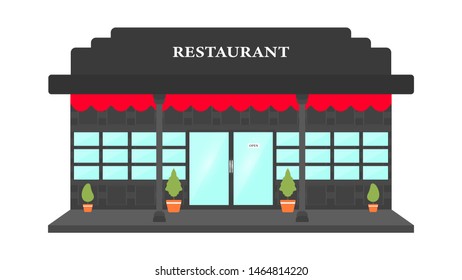 Modern Restaurant building illustration. building vector illustration. EPS 10.