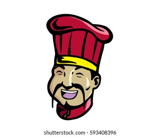 Modern Restaurant Chef Logo Cartoon - Chinese Restaurant Chef