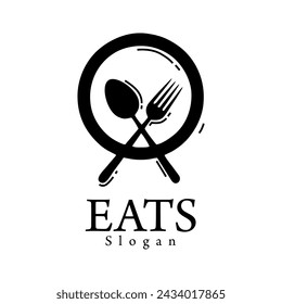 Modern restaurant company logo black