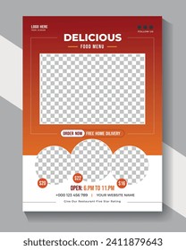 modern restaurant flyer design template.