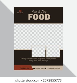 Modern Restaurant Flyer Design Template 
