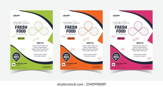 Modern Restaurant Flyer Template with Bold Design Elements for Promoting Dishes, Special Offers, and Events in a Professional Layout 