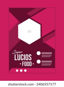 Modern restaurant food flyer template.