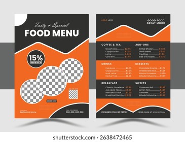Modern Restaurant Food Menu Template Elegant And Minimalist Design