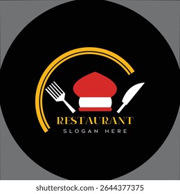Modern Restaurant Logo Chef Hat