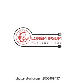 Modern restaurant logo design template 
