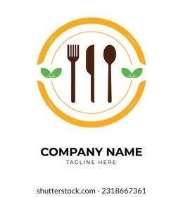 Modern restaurant logo design template

