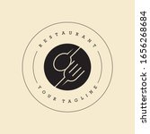 Modern restaurant logo featuring a sleek spoon and fork icon, designed with clean, minimalist lines to reflect contemporary dining aesthetics and a stylish culinary brand identity.