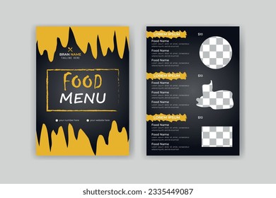 Modern Restaurant menu design, Food and drinks symbol design. food menu template.