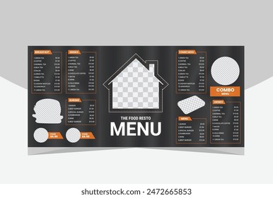 modern restaurant menu for fast food