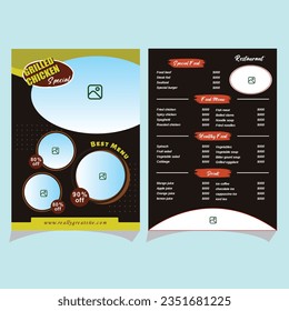 Modern Restaurant Menu Flyer Design