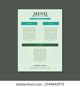 modern restaurant menu in mandala pattern style