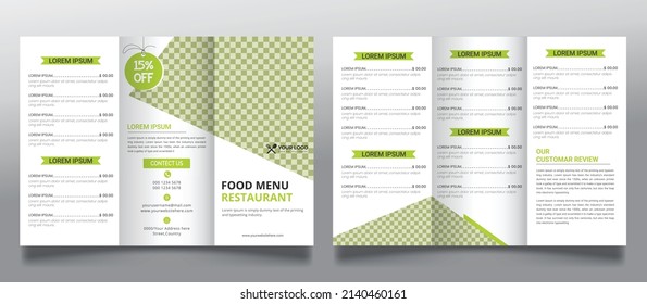 Modern Restaurant Menu Trifold Brochure