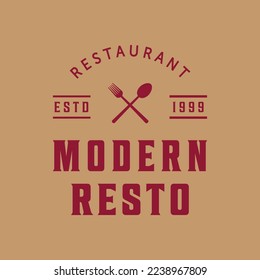 modernes Resto-Restaurant-Logo, Vektorgrafik-Design.eps
